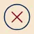 Wired outline 25 error cross hover loading
